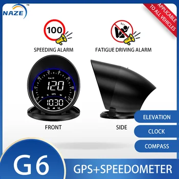 NAZE G6 GPS HUD ātruma pārsniegšanu Signalizācija / Nogurums Braukšanas Atgādinājums Head Up Displejs Auto Aksesuāri Saderīgs Visām Transportlīdzekļu