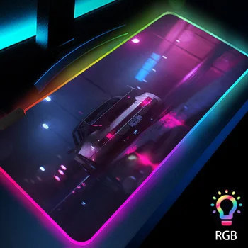 Neona Auto Lukturi peles paliktnis Skaistu Tastatūras RGB Augstas Izšķirtspējas Pad Peli, Bezmaksas Piegāde LED Peles Paklājs Peles Paklāji Gaismas