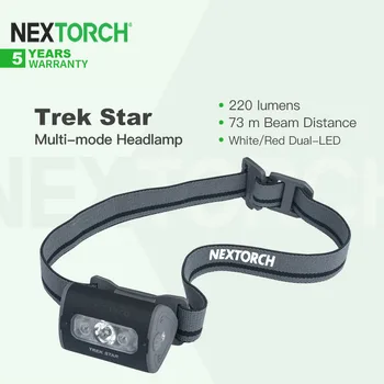 Nextorch TrekStar Multi-mode Viegls LED Lukturis/Lukturīti, 100° Regulējamu Leņķi, Baltās un Sarkanās Gaismas,Makšķerēšana, Pārgājieni