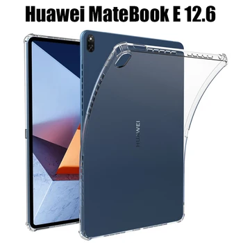 Par Huawei MateBook E 12.6 2022 Gadījumā, gaisa Spilveni, Triecienizturīgs Pārredzamu Mīksta Silikona TPU Vāks Huawei Matebook E KDR-W58 Capa
