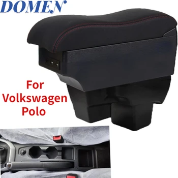 Par Volkswagen Polo elkoņbalsti lodziņā 2019-2022 Par Polo automašīnu elkoņbalsti lodziņā Iekšējās modifikācijas USB uzlādes pelnu trauka Auto Piederumi
