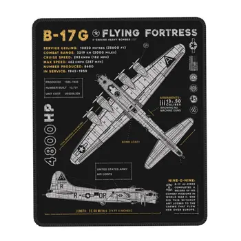 PC Gamer Peles Paliktņa Gumijas Pamatne B-17 Flying Fortress Spitfire peles paliktnis Datora Cīnītājs Plakne WW2 Kara Pilots Gaisa kuģa Lidmašīnas Mat