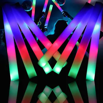 Putu Nūjas Mirdzumu Krāsaina RGB LED Garastāvoklis, kas Spīd Tumsā Gaismas Caurule Dzimšanas dienas Koncertu Grupa Aksesuārus Dekoru Taras Mirgo Stick