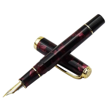 Retro Hongdian 960 Akrila Sveķu Fountain Pen Miglājs Sērija EF/F Nib Tintes Pildspalvu Tumši Sarkans ar Pārveidotājs Uzņēmējdarbības Birojs Rakstiski