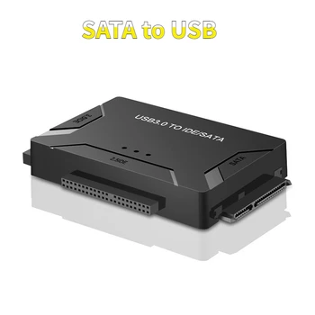 Sata 3 Kabeli 3in1 USB 3.0 SATA uz USB, IDE Adapteris priekš 2.5 3.5 Cietā Diska HDD, SSD Converter IDE SATA Adapteri Piliens Kuģniecība