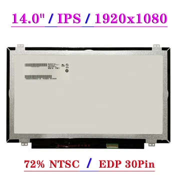 Slim Displeja Matrica Panelis B140HAN01.0 B140HAN01.1 B140HAN01.2 B140HAN01.3 B140HAN01.4 LP140WF1-SPB1 IPS 30 Pin Klēpjdatoru LCD Ekrāna