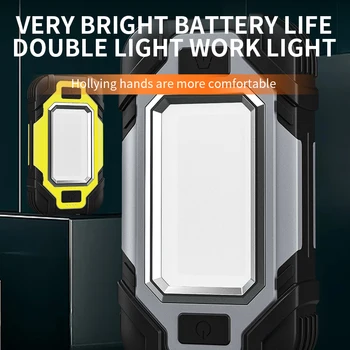 SUPERFIRE X102 USB Lādējamu Pārnēsājams LED Lukturītis COB Darbi Gaismas Regulēšana Ūdensizturīgs Kempings Laternu Magnētu Dizains