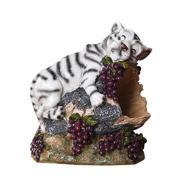 Sveķu Miega White Tiger Vīna Turētājs Dekoratīvie Celma Vīnogu Pudeļu Plaukts Drinkware Dekoru Barware Dāvanu un Amatniecības Piederumi