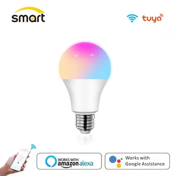 Tuya Smart Gaismas Lampa Wifi Spuldze 7W Krāsas Maiņa RGBCW LED Spuldzes e27 Aptumšojami 110V, 220V APP Tālvadības Saderīga Alexa, Google Home