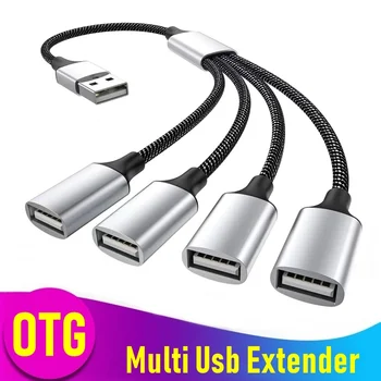 USB C Tipa Rumbu Paplašinājumi 4 Port USB Kabeli Sadalītāja OTG High Speed Pārsūtīšana Adapteri Portatīvo Pārveidotājs PC, Klēpjdators, Macbook Pro