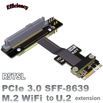 VDA M2 Taustiņu A. E. WiFi Kartes Paplašinājuma Kabeli U. 2 NVMe SSD Bezvadu Tīkla Karti Extender Stāvvadu R57SL Atbalstu, PCI-E 4.0
