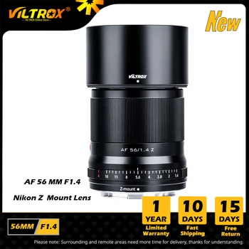 VILTROX 56mm F1.4 Z par Nikon Objektīva Auto Fokusa objektīvs Lielu Apertūru Portretu Objektīvu APS-C Objektīvs Nikon Z mount Z5 Z6 Z7 II Objektīvs