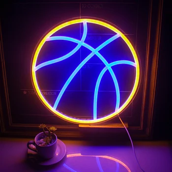 Wanxing Basketbola Stienis, Neona Zīmes Led Gaismu Sienas Cool Neon Sign Guļamistaba Veikals, Ziemassvētku, Dzimšanas dienas Zīmes