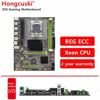 X58 Pamatplati LGA1366 Atbalsta REG ECC DDR3 un Xeon L5630 i7 920 X5670 Sešu kodolu PROCESORU Sērijas Pareizrakstības DDR3 4GB 8GB 16GB USB2.0
