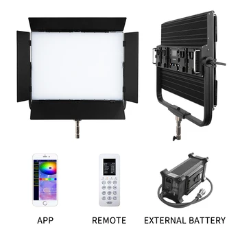 YIDOBLO Ultrathin LED Gaismas 300W/400W/500W Pro RGBW Panelis Ar Gaismas APP Kontroles Tīra Metāla Foto Studijas Video Gaisma