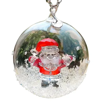 Ziemassvētku Balle Ornaments Dāvanu Bumbu Auto Kulons Kristāla Kulons Ziemassvētku Eglītes Rotājumi Santa Claus Kulons ar